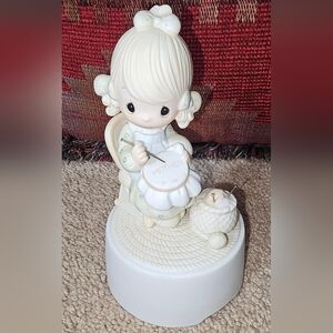 Precious Moments "Mother Sew Dear" E-7182 musical figurine.